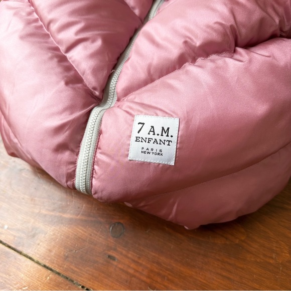 7 A.M. ENFANT pink car seat cocoon - Picture 6 of 8